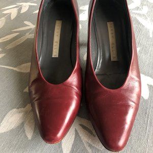 Vintage Perry Ellis pumps, burgundy leather